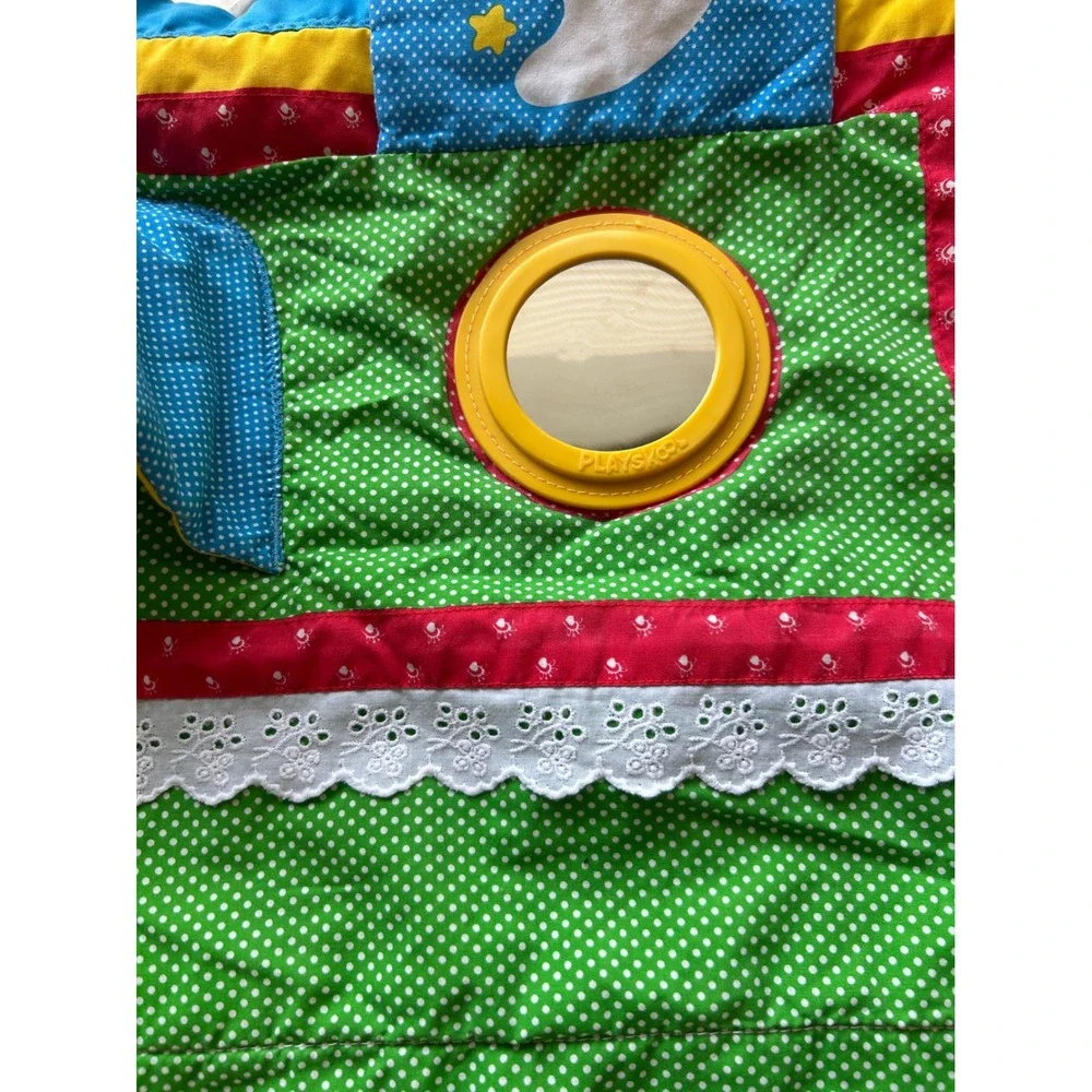 Vintage 80s Playschool baby fold and go Play Mat Sensory Activity Quilt Farm A‎